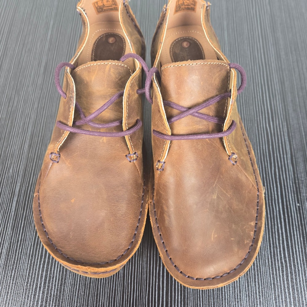 Clarks Janey Mae Oxford Lace Up Brown Leather Shoes Casual Comfort Womens 8.5 M - Picture 15 of 16